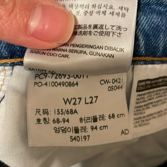 Levis Ribcage Straight Ankle (Medium Wash) Size 27 - Picture 3 of 3